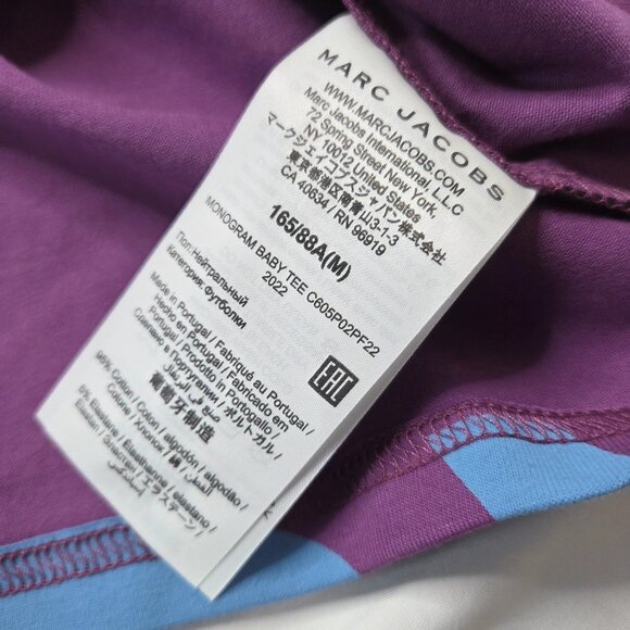 Marc Jacobs Women's Size Medium Baby Tee Monogramed NWT - Picture 6 of 6